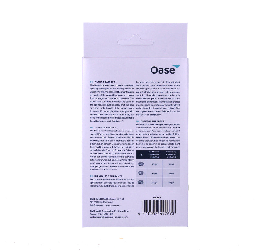 Oase BioMaster Pre-Filter Foam Set of 6 - 45ppi