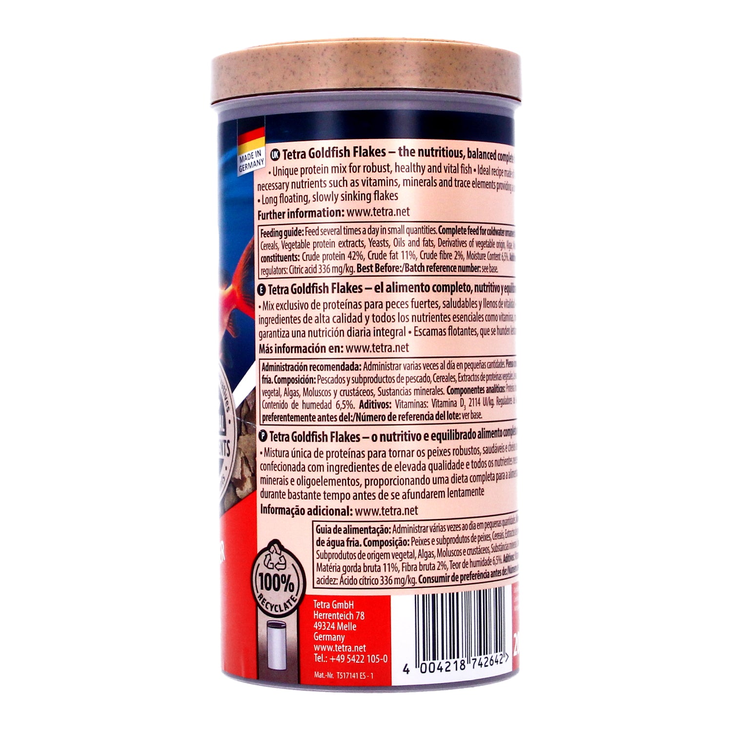 Tetra Goldfish Flake 200g Aquarium Fish Food