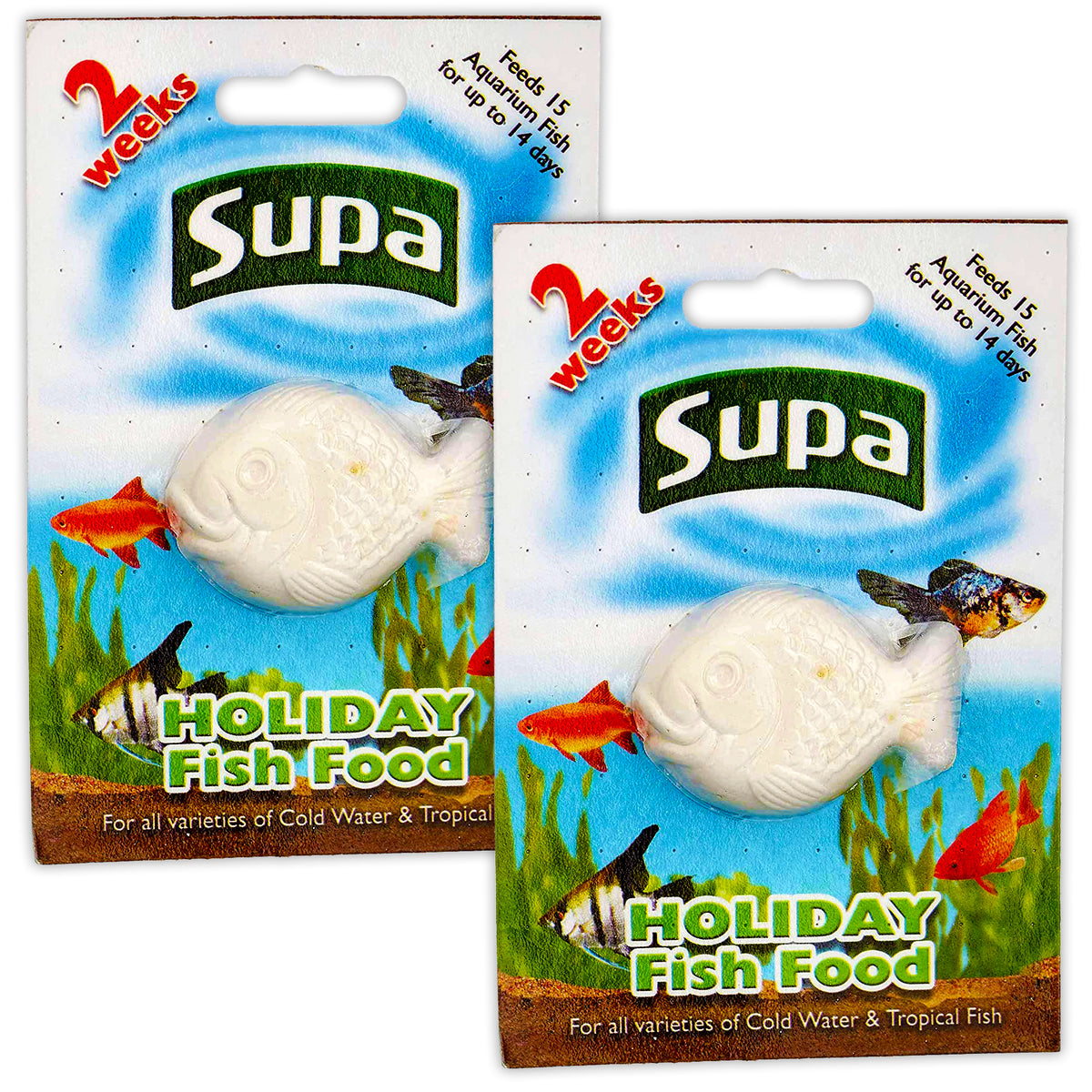 Supa Holiday Fish Food Feeding Blocks Aquarium Tropical Goldfish x2 x3
