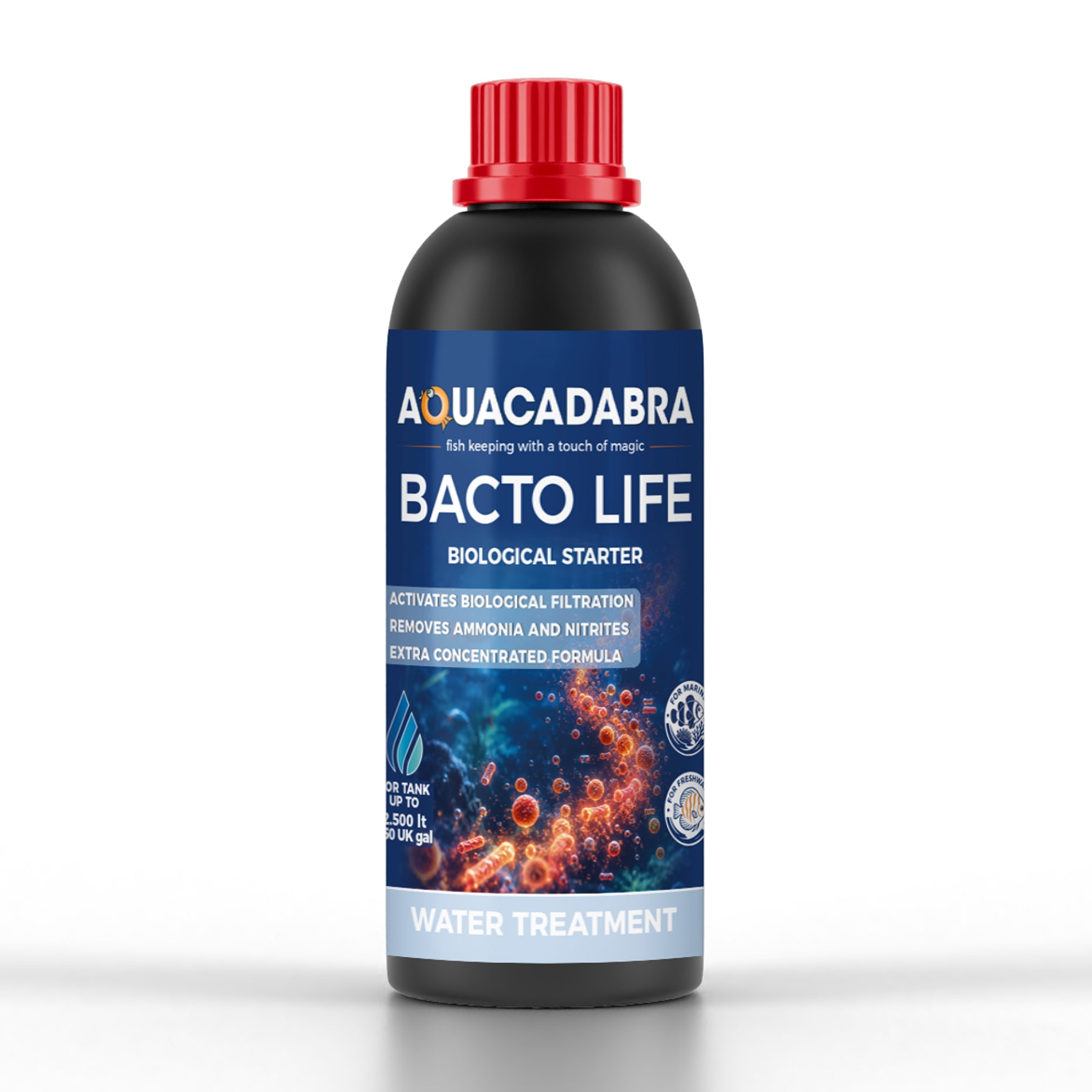 Aquacadabra Bacto Life Aquarium Bacteria Freshwater Marine 250ml 500ml 1L