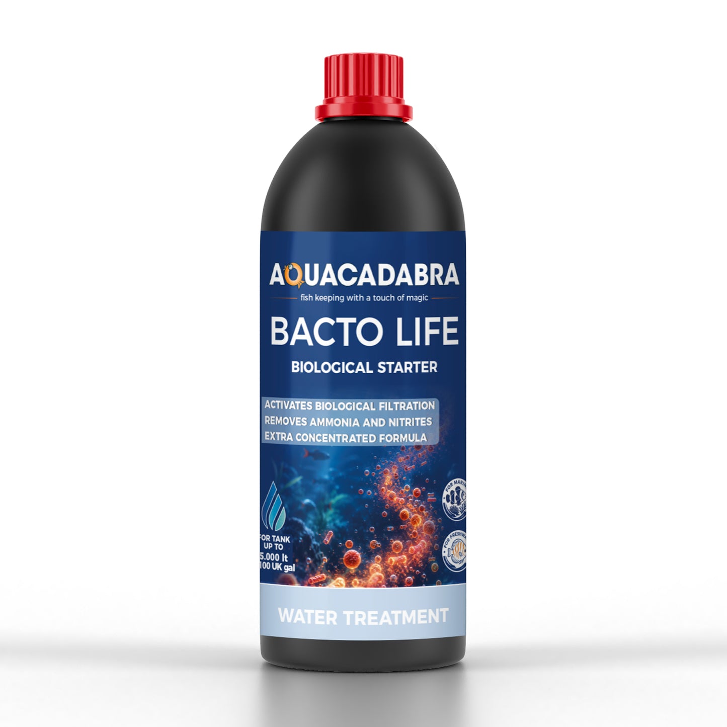 Aquacadabra Bacto Life Aquarium Bacteria Freshwater Marine 250ml 500ml 1L