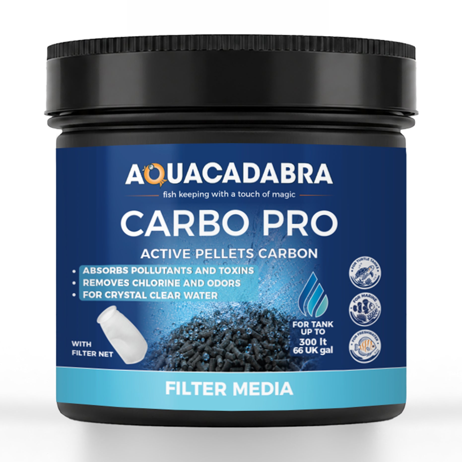 Aquacadabra Carbomax Pro Activated Carbon Aquarium Filter Media Marine Tropical