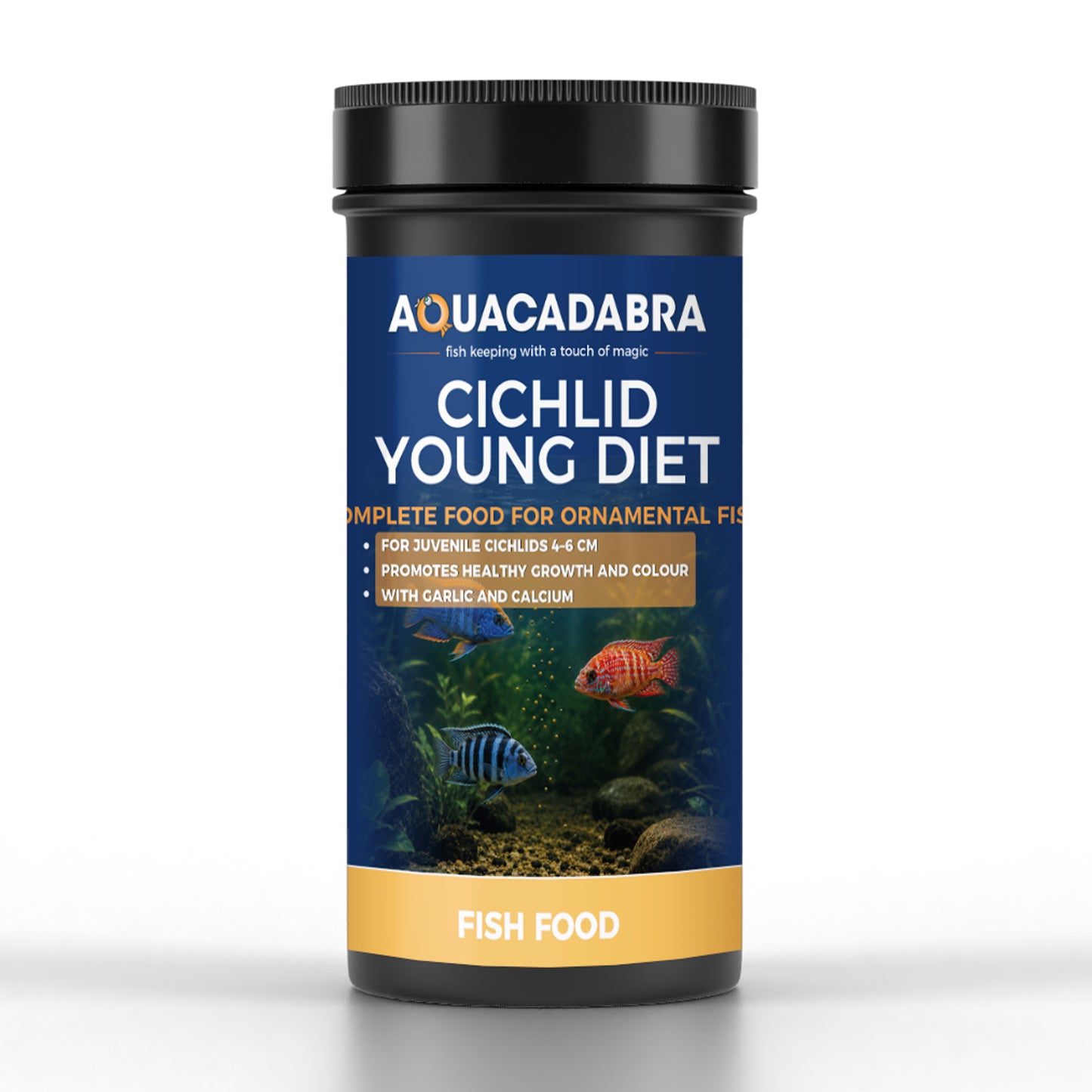Aquacadabra Cichlid Young Diet Fish Food Sinking Granules 55% Protein 120g 480g