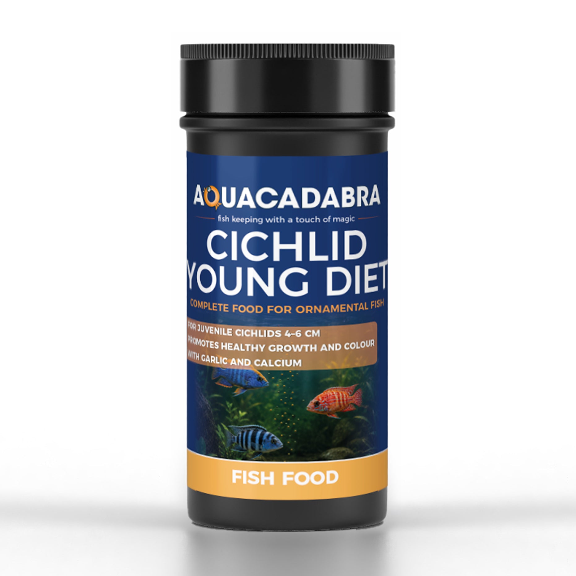 Aquacadabra Cichlid Young Diet Fish Food Sinking Granules 55% Protein 120g 480g