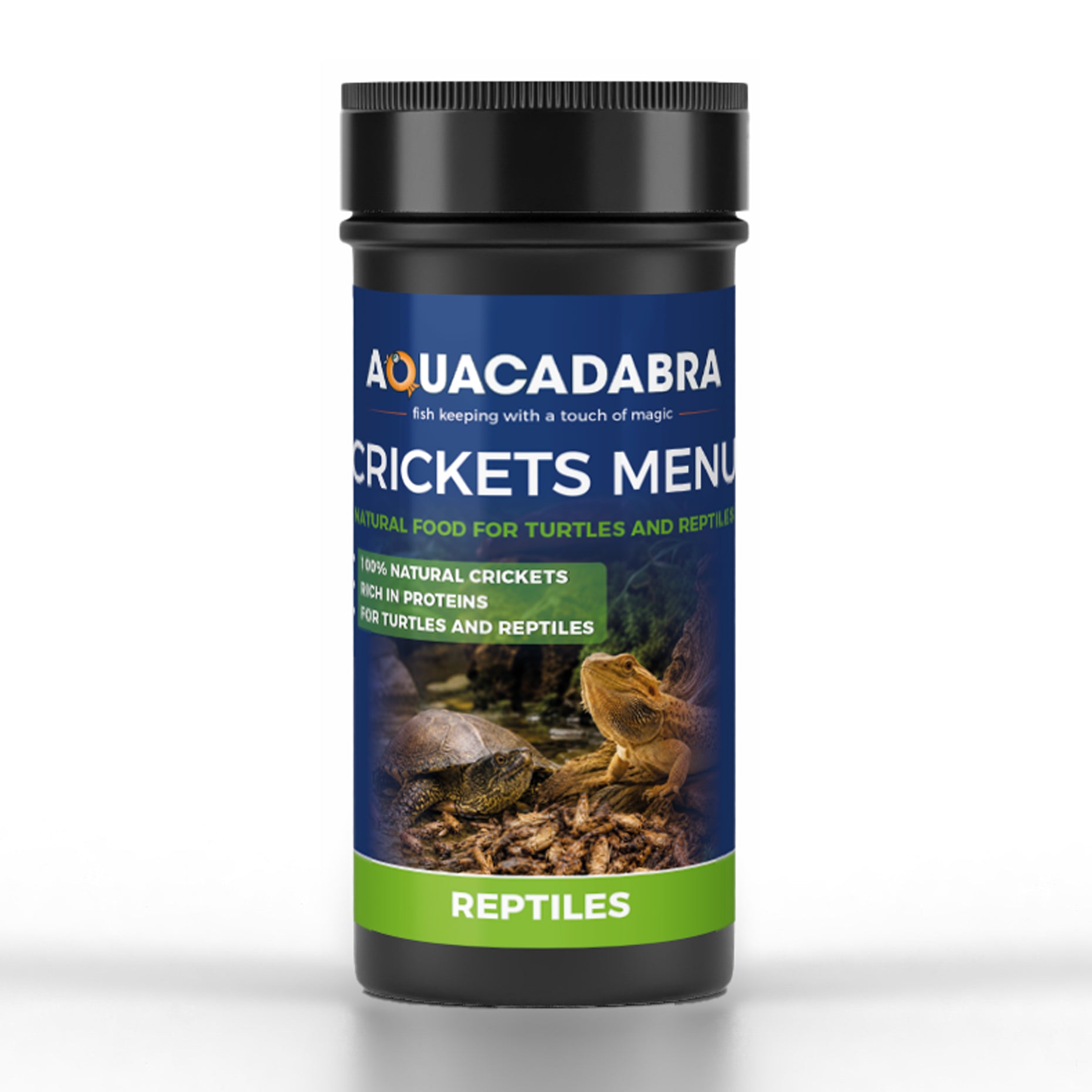 Aquacadabra Natural Dried Crickets Gourmet Reptile Turtle Food 40g 160g