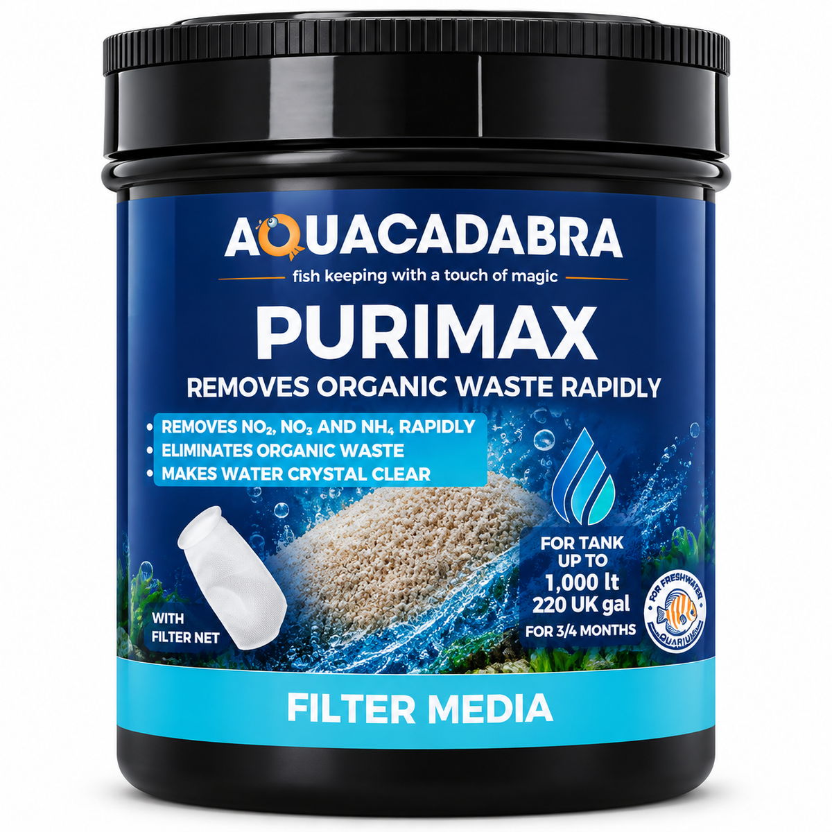 Aquacadabra Purimax Nitrite Removal Filter Resin Freshwater Aquarium