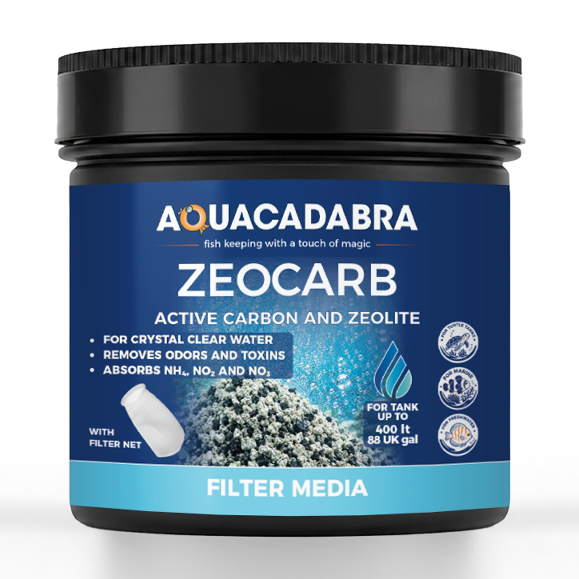 Aquacadabra Zeocarb Aquarium Filter Media Zeolite Freshwater Marine Fish Tank
