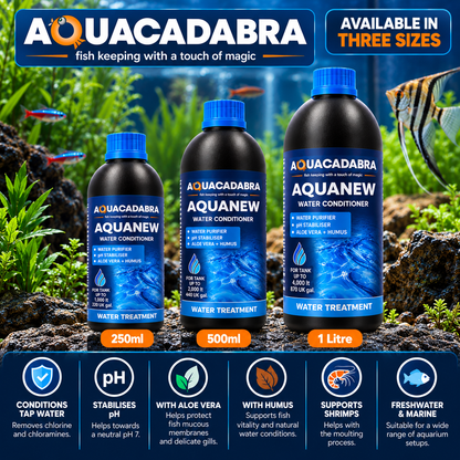 Aquacadabra Aquanew Water Conditioner Fish Shrimp Marine 250ml 500ml 1L