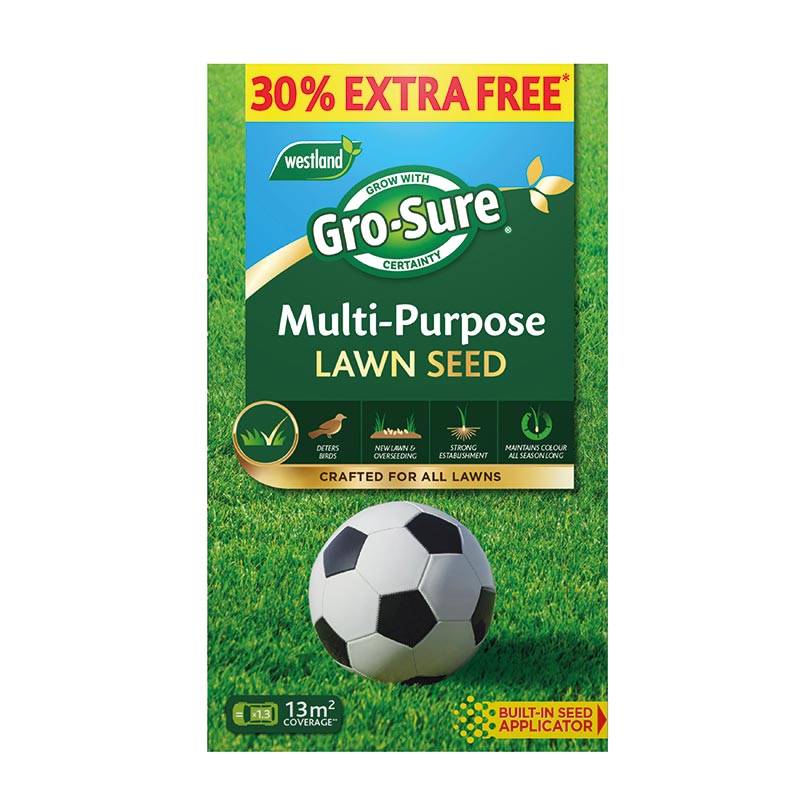 Westland Gro-Sure Multi-Purpose Lawn Seed 13m² + 30% Free Fast Grow