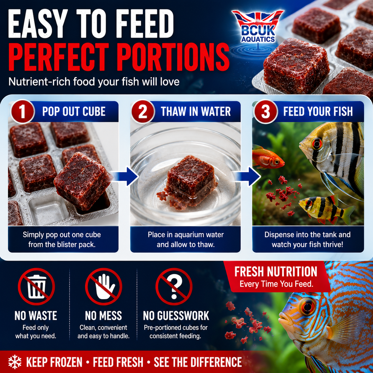 BCUK 100g Frozen Bloodworm – Natural Fish Prey
