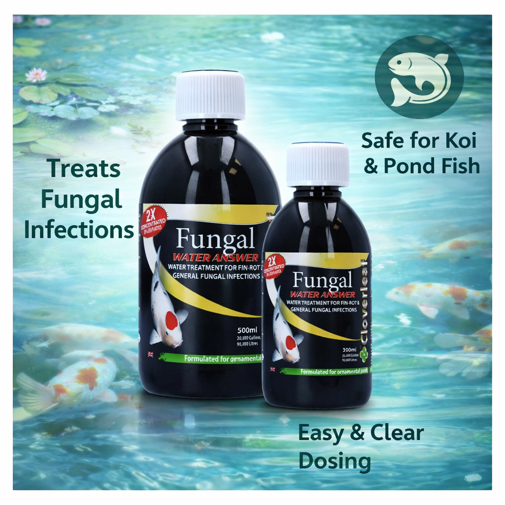 Cloverleaf Fungal Water Answer Pond Fish Treatment Koi 250ml & 500ml
