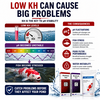 NT Labs Complete Pond KH & pH Stability Bundle – Test Kits & KH Buffer Up