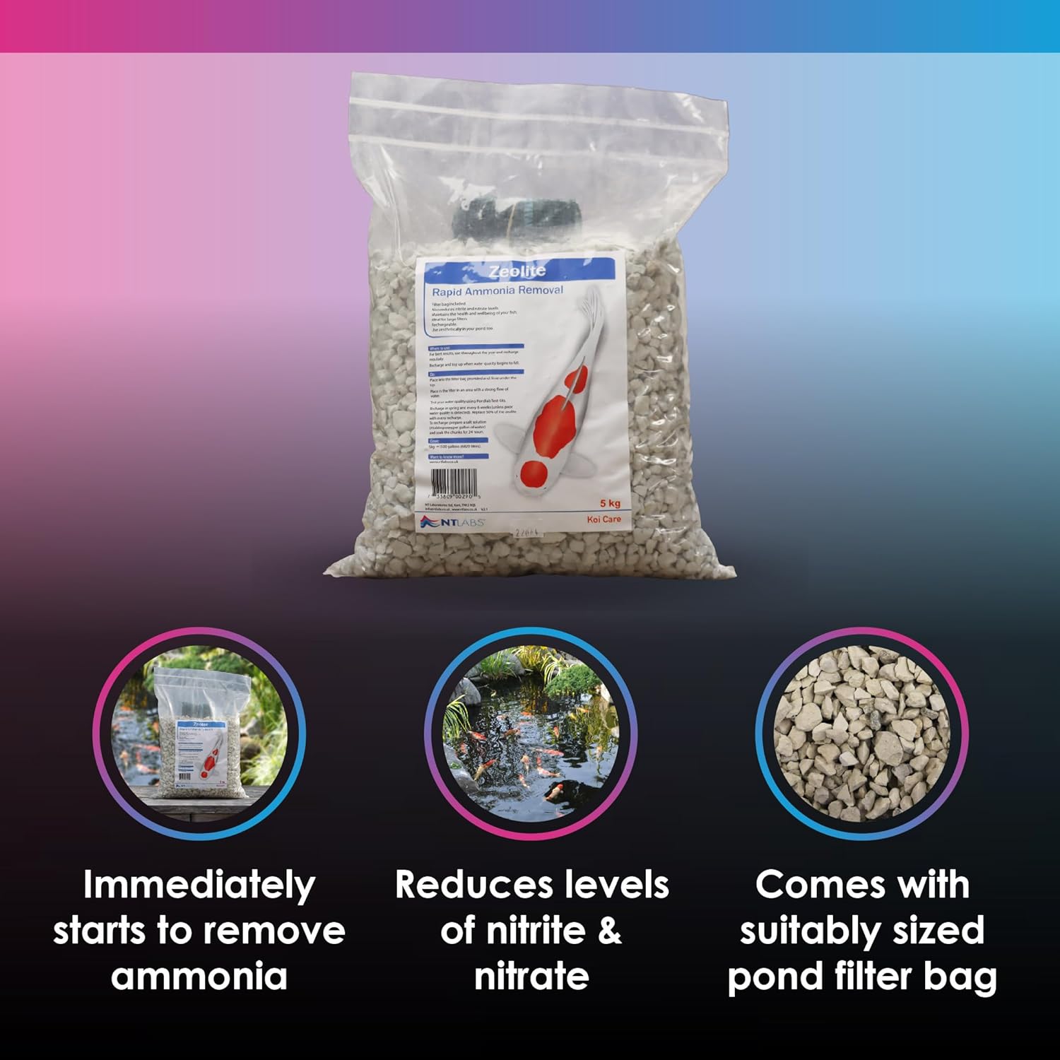 NT Labs Zeolite 5Kg Rapid Ammonia Removal