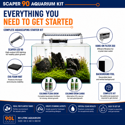 Superfish Scaper 90L Crystal Clear Aquascape Aquarium