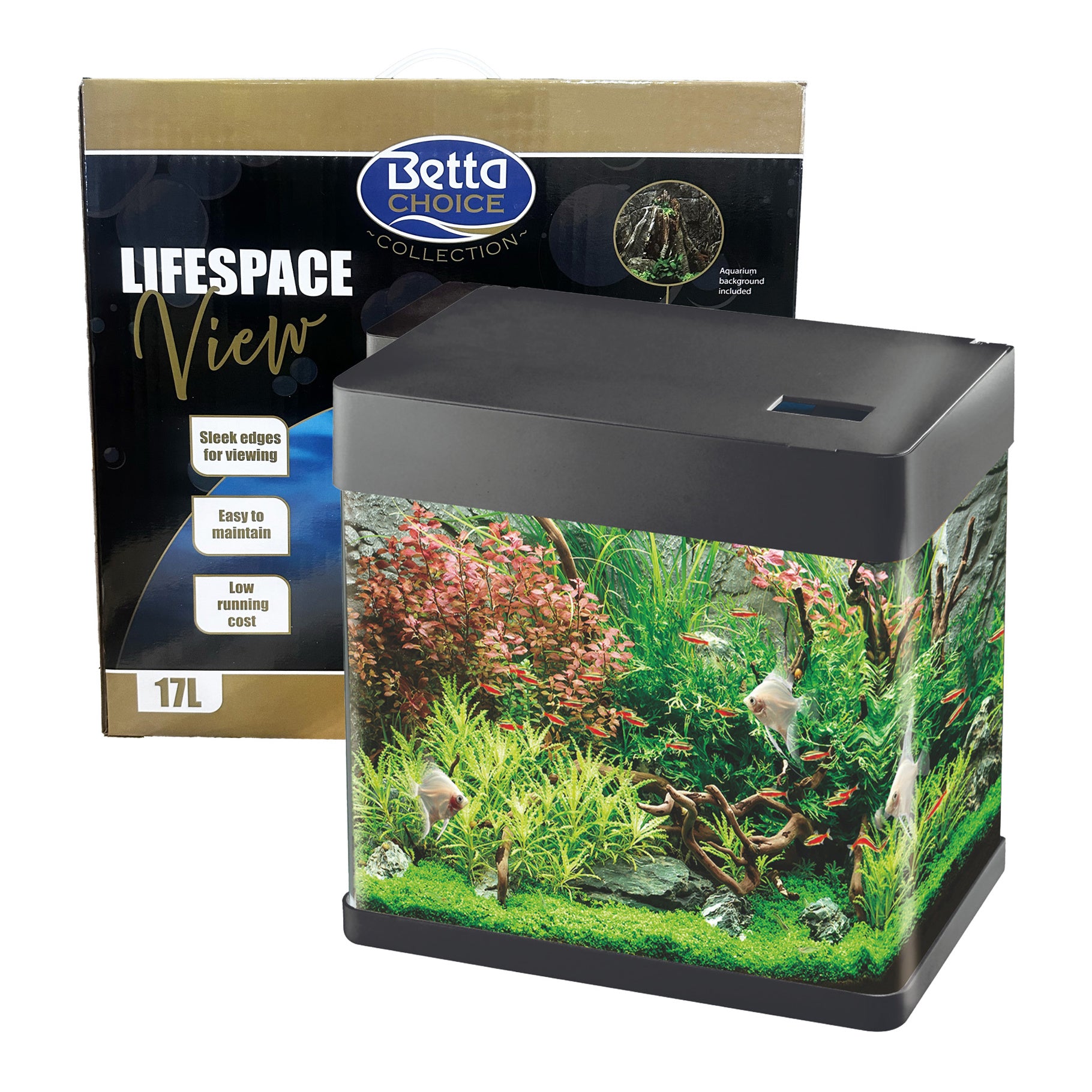 aqua box betta fish tank Betta Choice Lifespace View 17L Aquarium