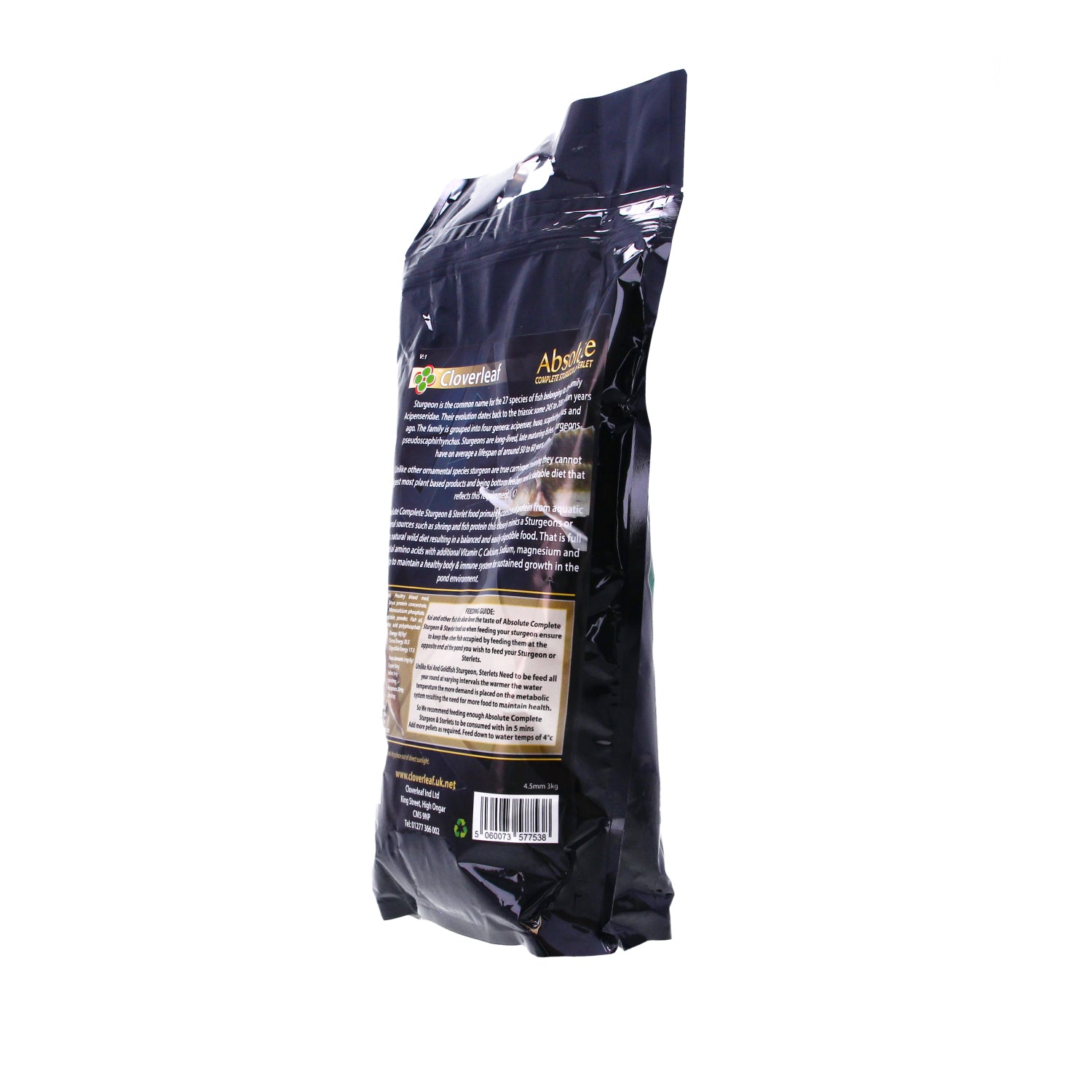 Cloverleaf Sturgeon/Sterlet Sinking Pellets - Adult