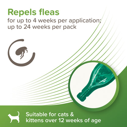 Vetopure Beaphar Cat Spot On Flea Protection - 6 Pipettes for 24 Weeks