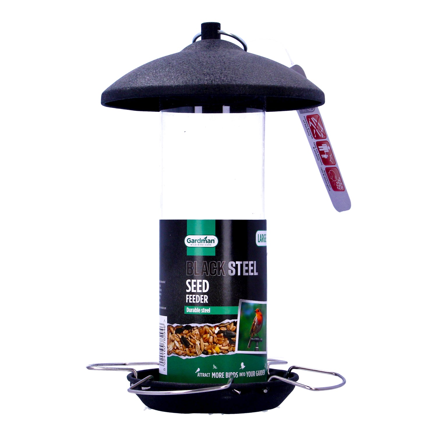 Gardman Black Steel Large Seed Feeder 