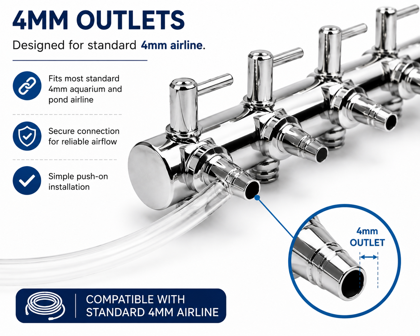 Stainless Steel Air Manifolds (4mm Inlet)