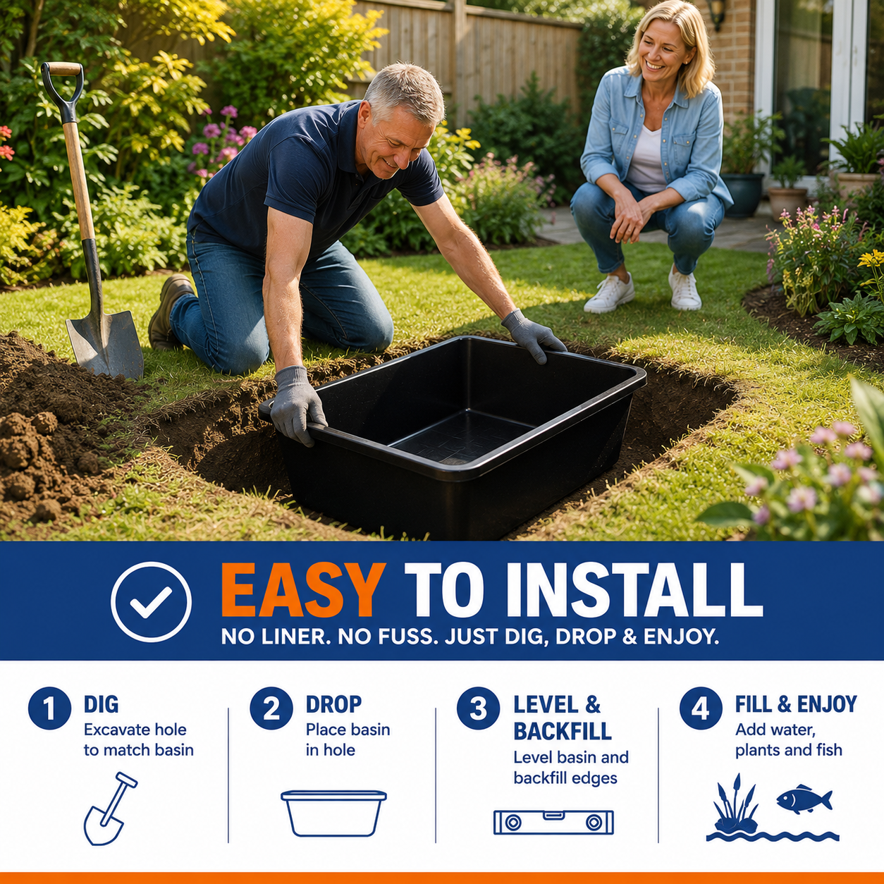 Laguna Durable Preformed Pond Basins - Multiple Sizes
