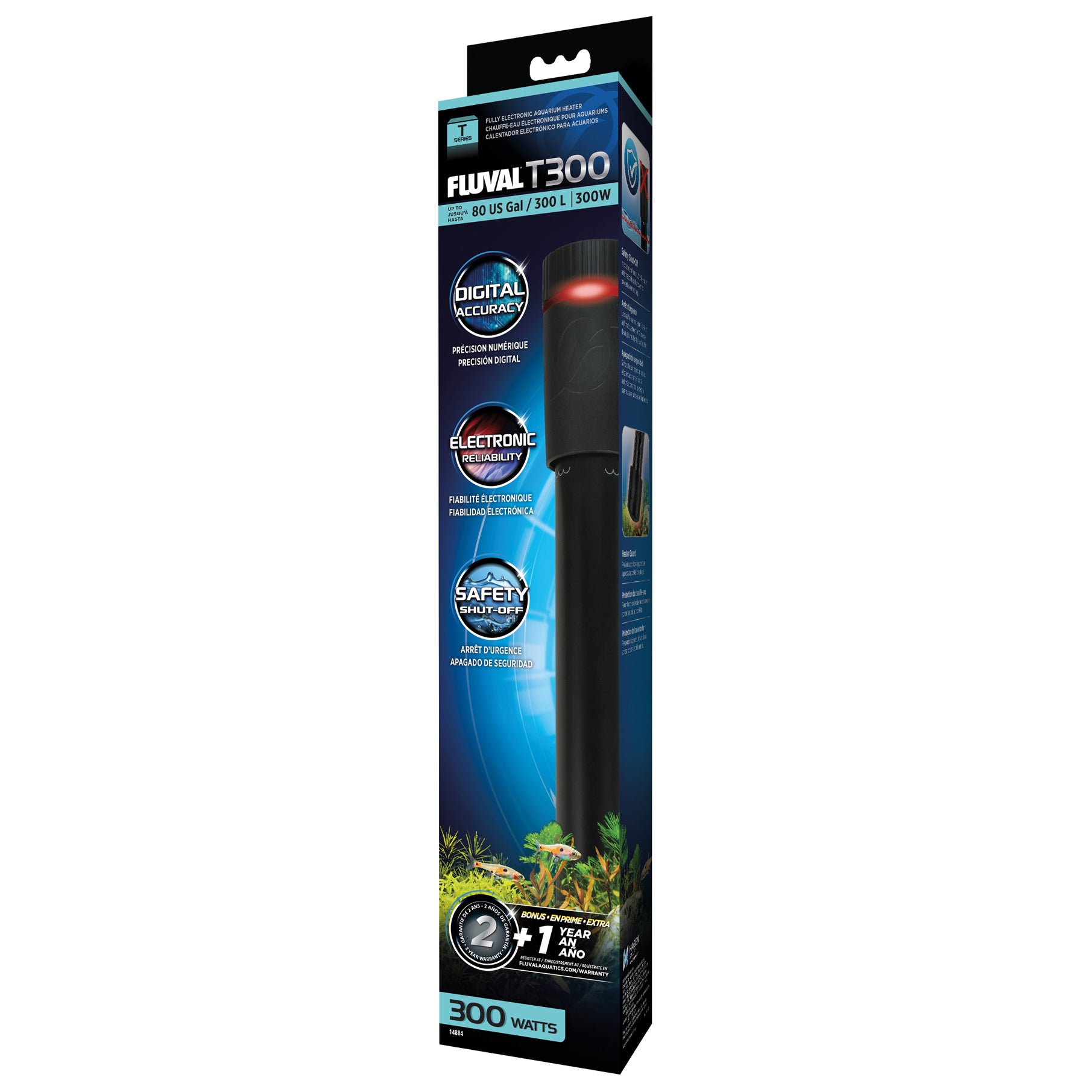 Fluval T300 Fully Electronic Heater for Freshwater Aquariums