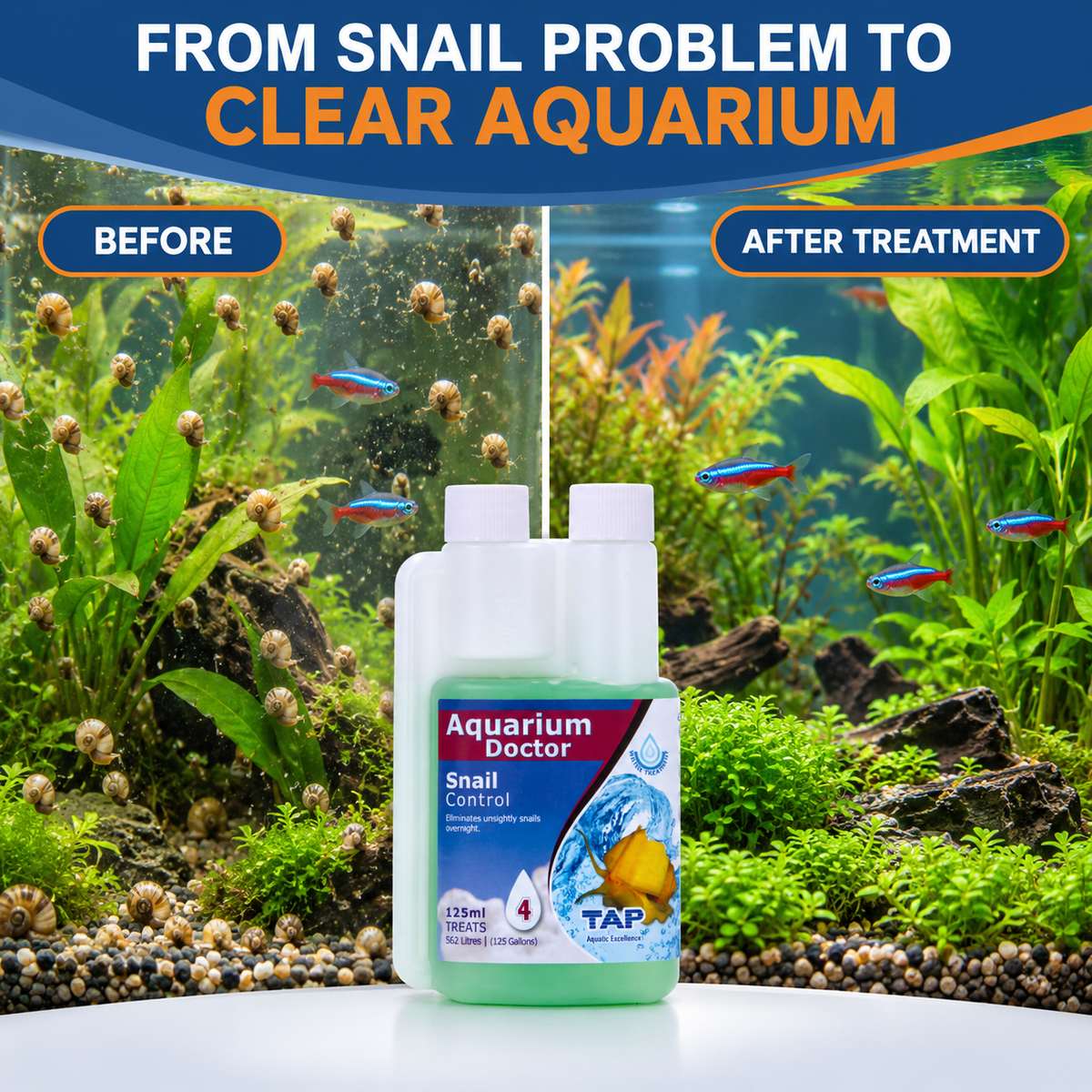 Aquarium Snail Eliminator – Safe for Fish & Plants