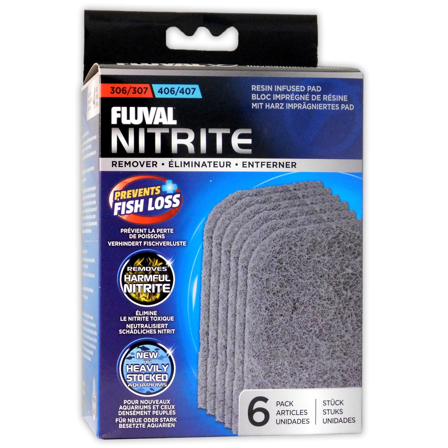 Fluval Nitrite Remover Pads for 307 & 407 Filters (6 Pack)