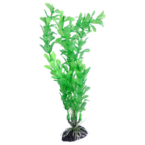 Green Plastic Aquarium Decoration Plants 20cm (Pack of 6)