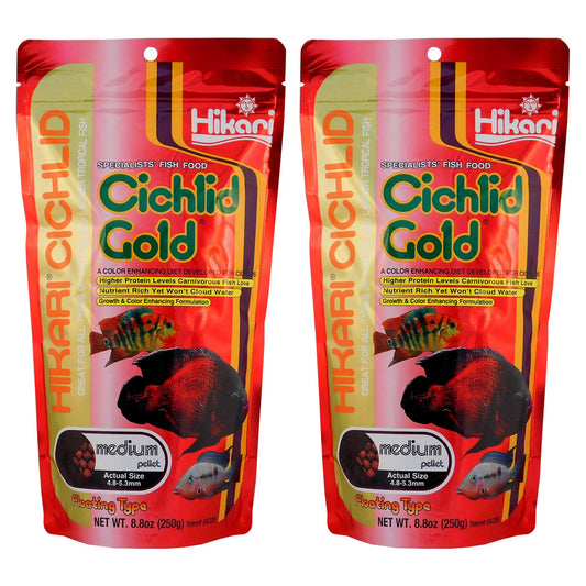 Hikari Cichlid Gold Medium Floating Pellets 250g x2