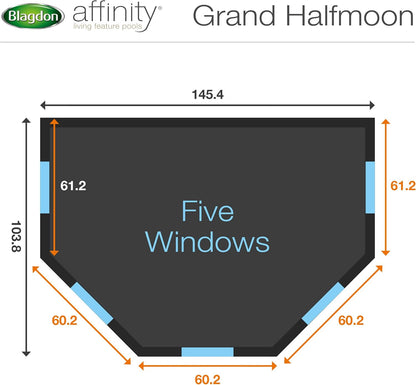 Blagdon Affinity Mocha Grand Half Moon Pool
