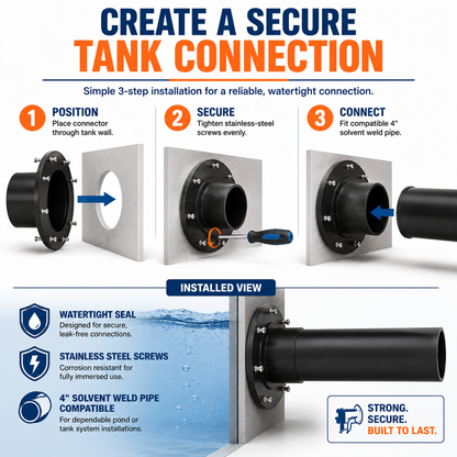 4" Flange Pond Connector Solvent Weld