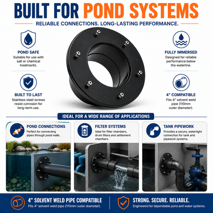 4" Flange Pond Connector Solvent Weld