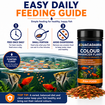 Aquacadabra Complete Flake Fish Food Tropical Ornamental Spirulina 120g