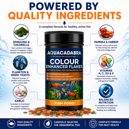 Aquacadabra Complete Flake Fish Food Tropical Ornamental Spirulina 120g