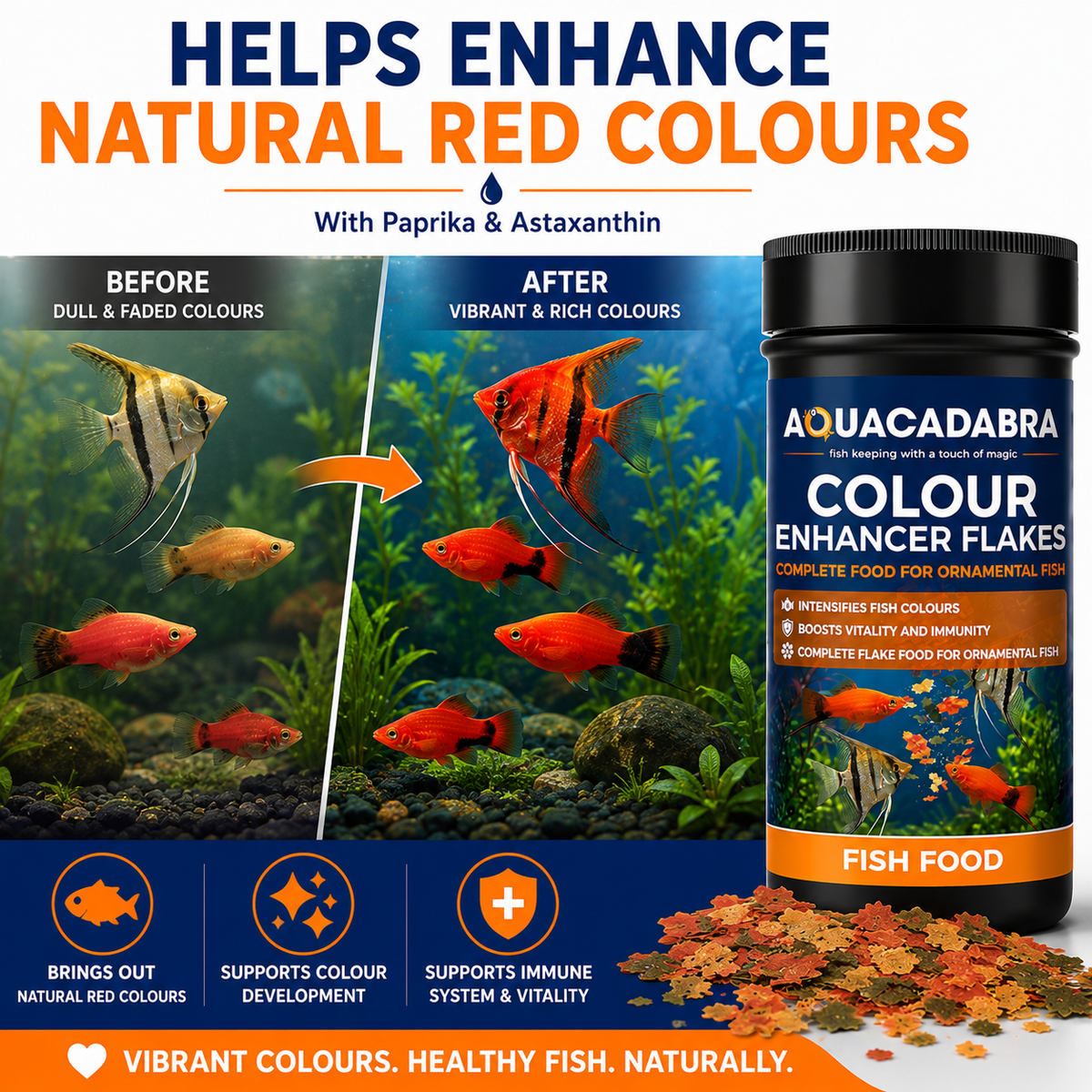 Aquacadabra Complete Flake Fish Food Tropical Ornamental Spirulina 120g
