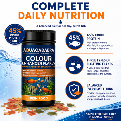 Aquacadabra Complete Flake Fish Food Tropical Ornamental Spirulina 120g