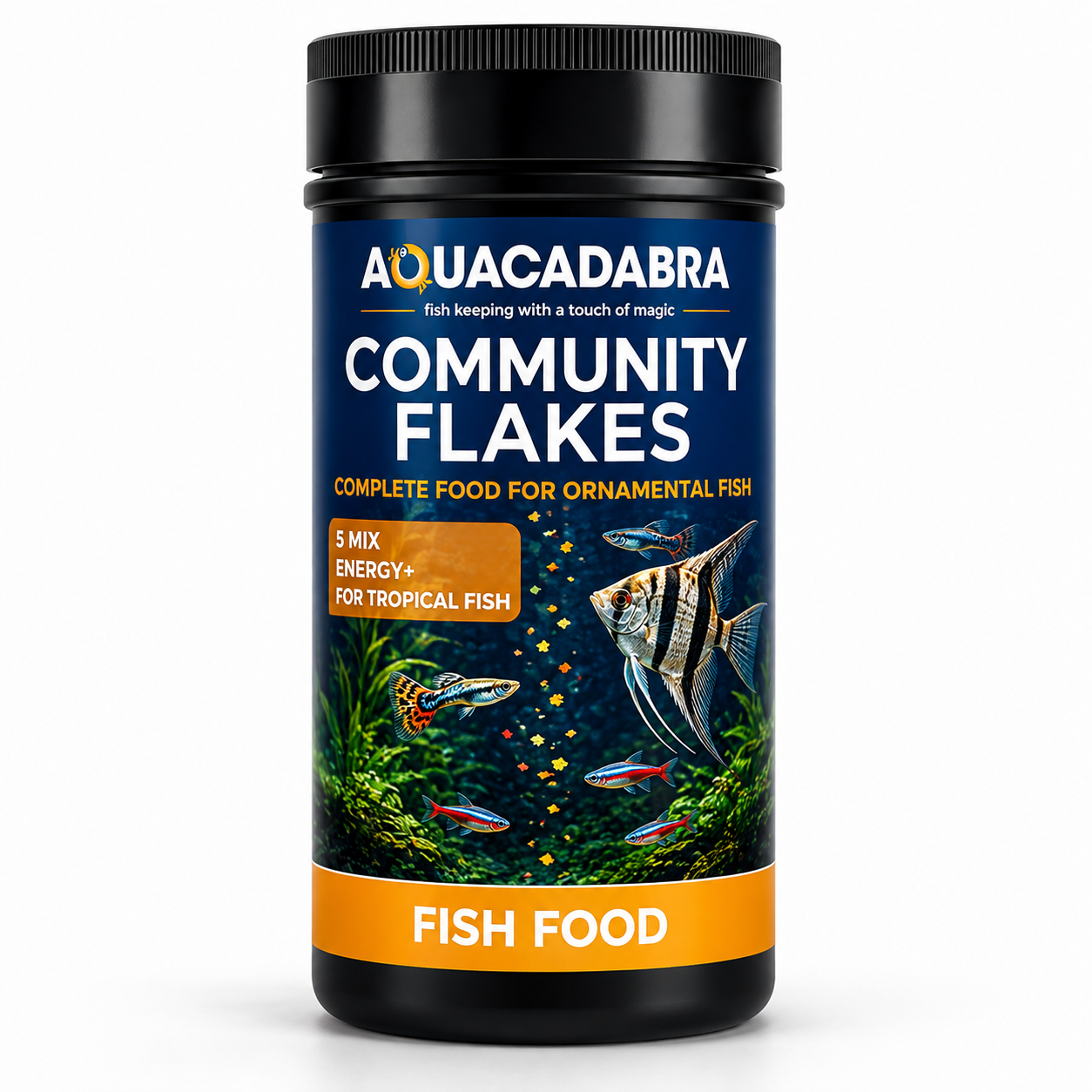 Aquacadabra Complete Ornamental Fish Food Floating Flakes Tropical Aquarium