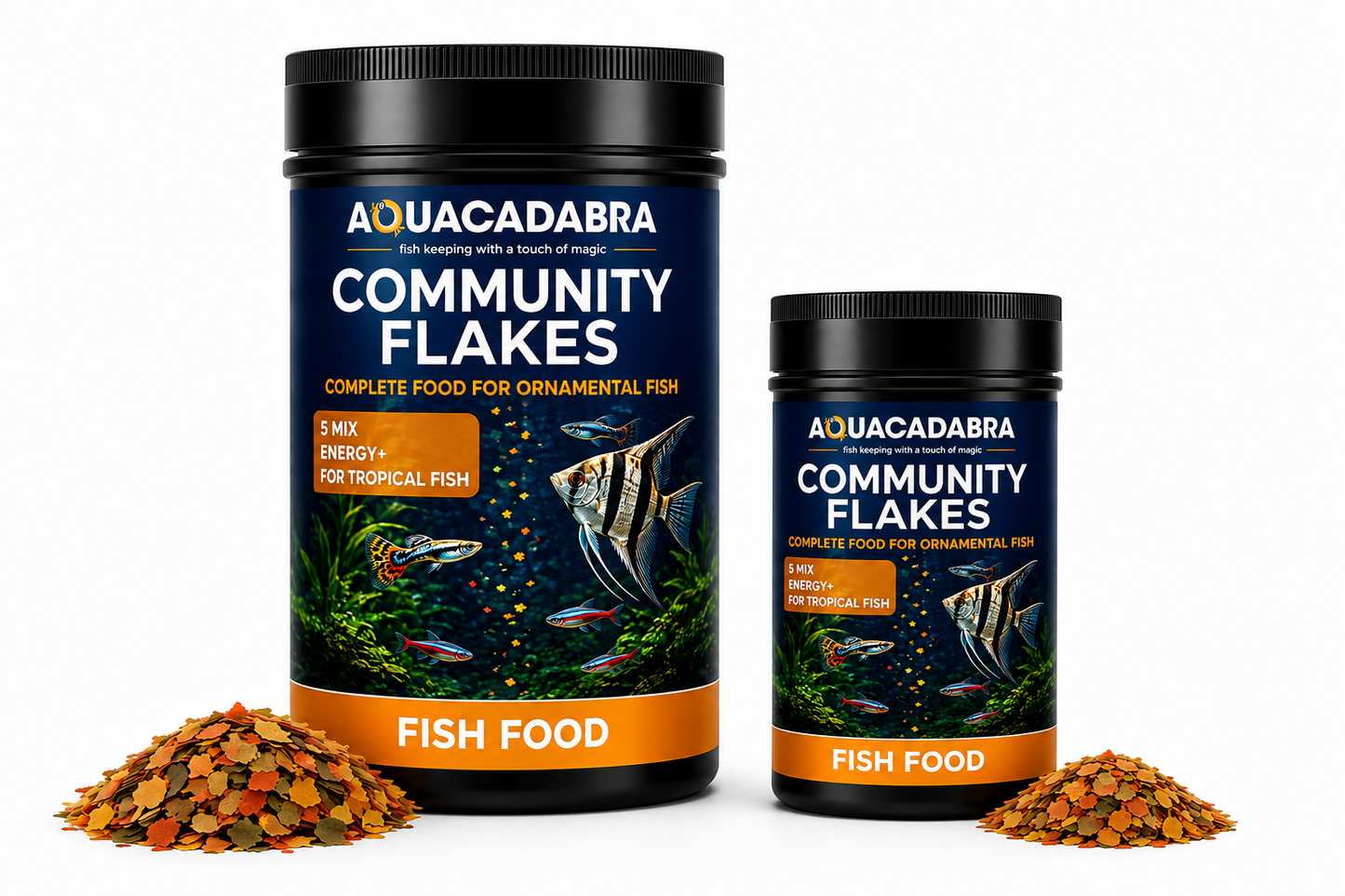 Aquacadabra Complete Ornamental Fish Food Floating Flakes Tropical Aquarium
