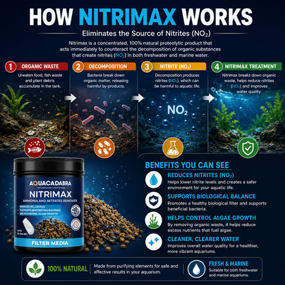 Aquacadabra NITRAMAX Nitrate Filter Media Freshwater Marine Aquarium 360g
