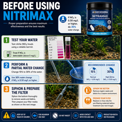 Aquacadabra NITRAMAX Nitrate Filter Media Freshwater Marine Aquarium 360g