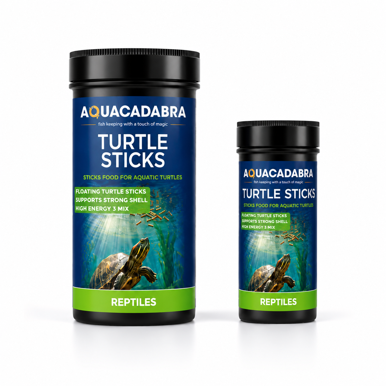 Aquacadabra Reptile Aquatic Turtle Food Floating Sticks Complete Diet 65g 260g