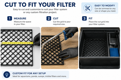 Marine-Grade Diamond Cut Egg Crate Filter Grid 27"x16"