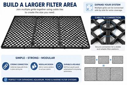 Marine-Grade Diamond Cut Egg Crate Filter Grid 27"x16"