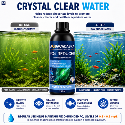 Aquacadabra PO4 Reducer 250ml Aquarium Phosphate Remover Algae Control Treatment