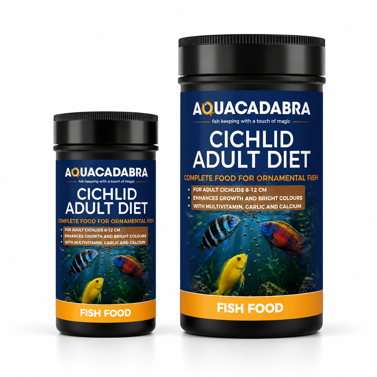 Aquacadabra Cichlid Adult Diet Fish Food Floating Granules 40% Protein 90g 360g
