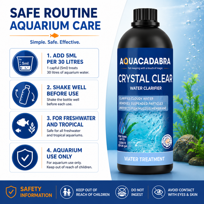Aquacadabra Crystal Clear Aquarium Water Clarifier Freshwater Tropical