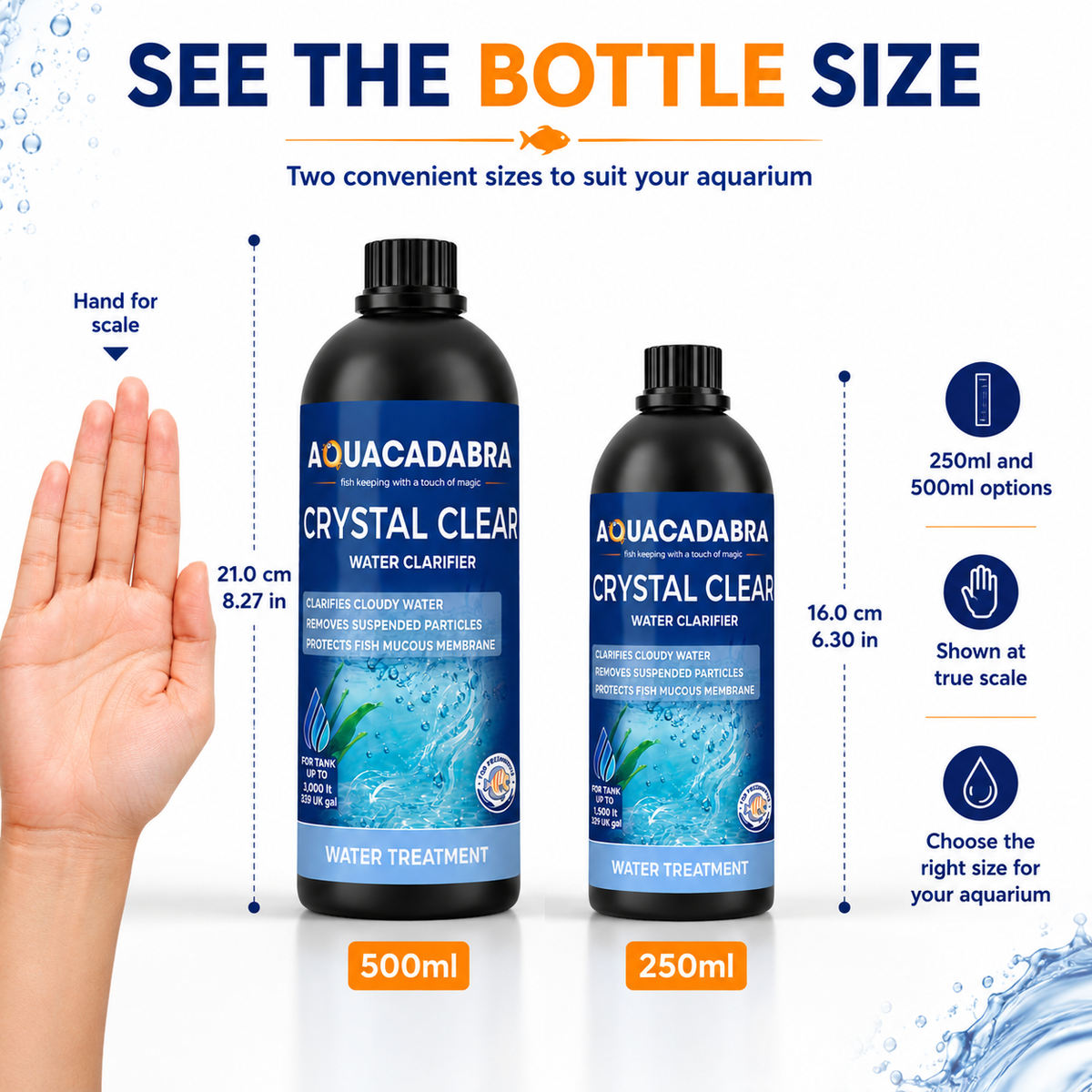 Aquacadabra Crystal Clear Aquarium Water Clarifier Freshwater Tropical