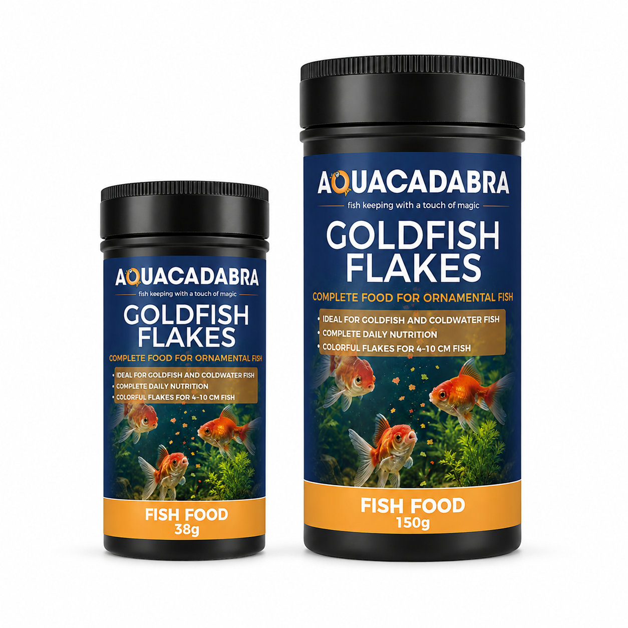 Aquacadabra Goldflake Goldfish Food Floating Flakes Aquarium Fish Food 38g 150g
