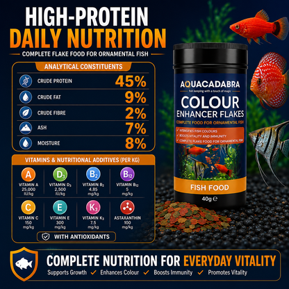 Aquacadabra Color Enhancer Flake Fish Food Spirulina 40g