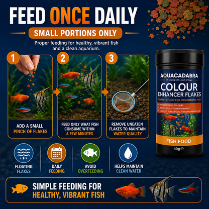 Aquacadabra Color Enhancer Flake Fish Food Spirulina 40g